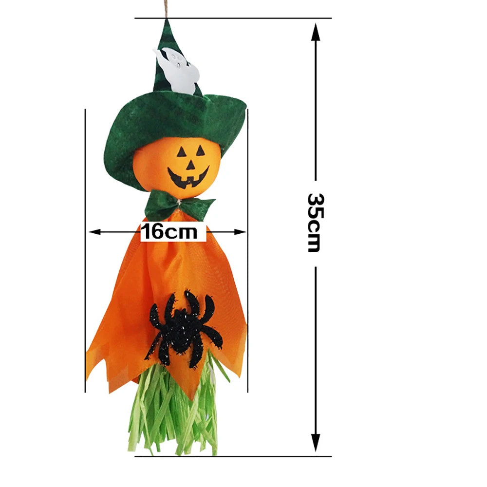 Halloween Ghost Doll Pendant for Indoor and Outdoor Decorations – Spooky Hanging Halloween Decoration for Home and Kindergarten