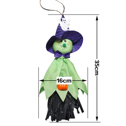 Halloween Ghost Doll Pendant for Indoor and Outdoor Decorations – Spooky Hanging Halloween Decoration for Home and Kindergarten