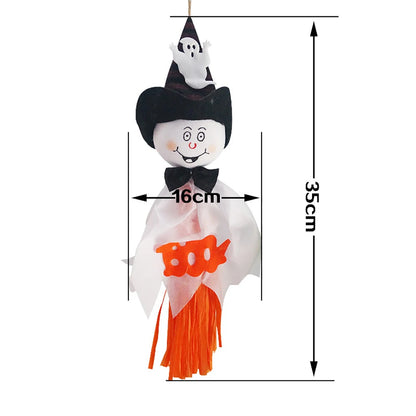 Halloween Ghost Doll Pendant for Indoor and Outdoor Decorations – Spooky Hanging Halloween Decoration for Home and Kindergarten