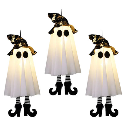 Halloween LED Light Up Witch Ghost Decorations for Indoor and Outdoor Use – Scary Hanging Ornaments for Spooky Parties