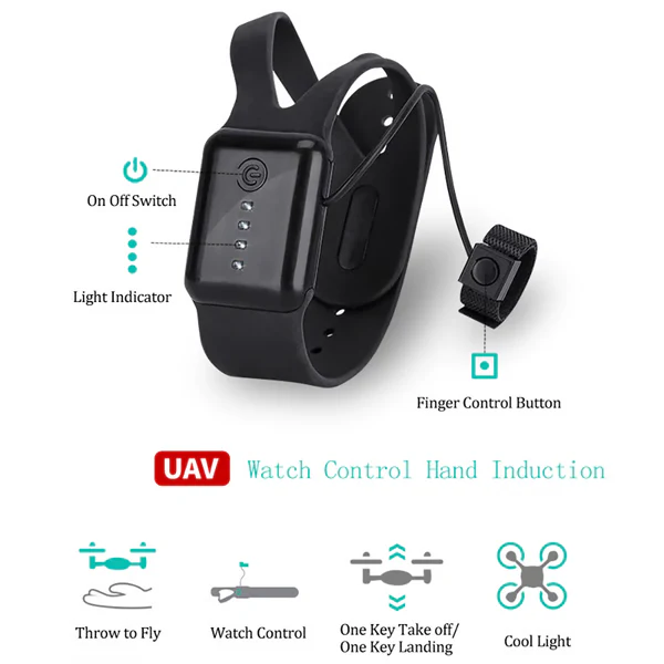 Hand-Controlled Drone for Kids with Gesture Control and LED Lights – Easy Navigation and Quick USB Charging 4