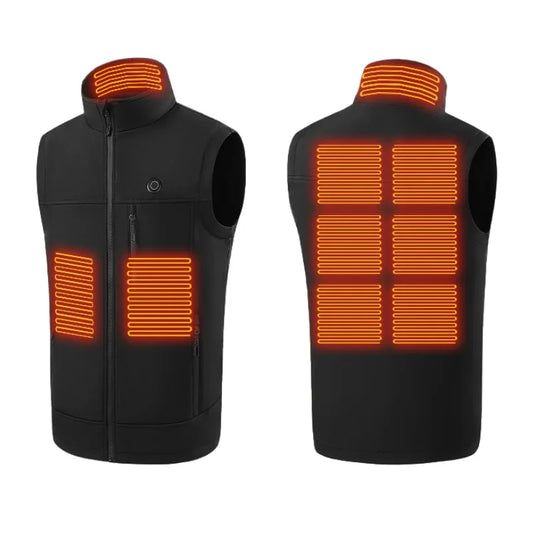 Heated Vest for Men and Women - 9 Heating Areas, USB Rechargeable, Ideal for Winter Hiking and Skiing