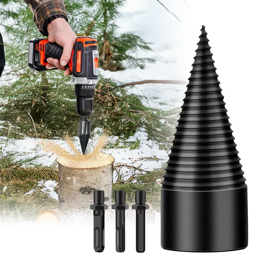 High-Carbon Steel Firewood Splitter Drill Bit for Quick Wood Splitting – Compatible with All Drills, Efficient U-Shaped Design 0