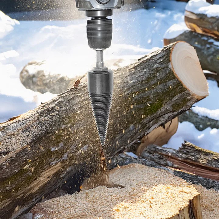 High-Carbon Steel Firewood Splitter Drill Bit for Quick Wood Splitting – Compatible with All Drills, Efficient U-Shaped Design 1