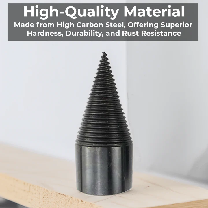 High-Carbon Steel Firewood Splitter Drill Bit for Quick Wood Splitting – Compatible with All Drills, Efficient U-Shaped Design 2