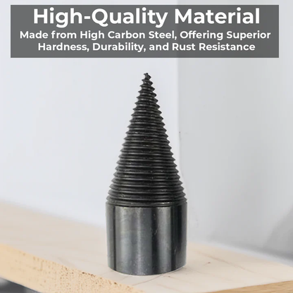 High-Carbon Steel Firewood Splitter Drill Bit for Quick Wood Splitting – Compatible with All Drills, Efficient U-Shaped Design 2
