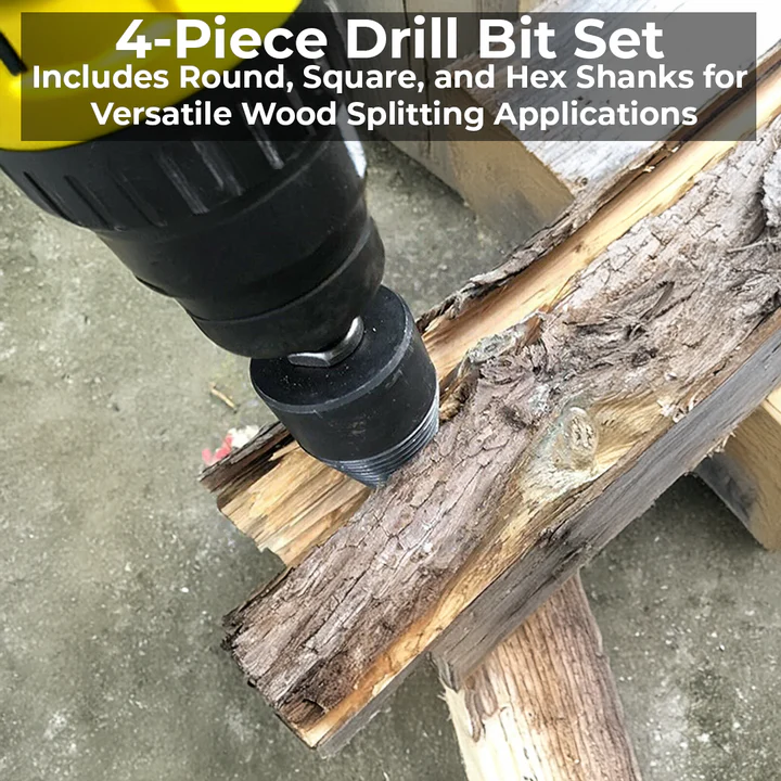 High-Carbon Steel Firewood Splitter Drill Bit for Quick Wood Splitting – Compatible with All Drills, Efficient U-Shaped Design 4