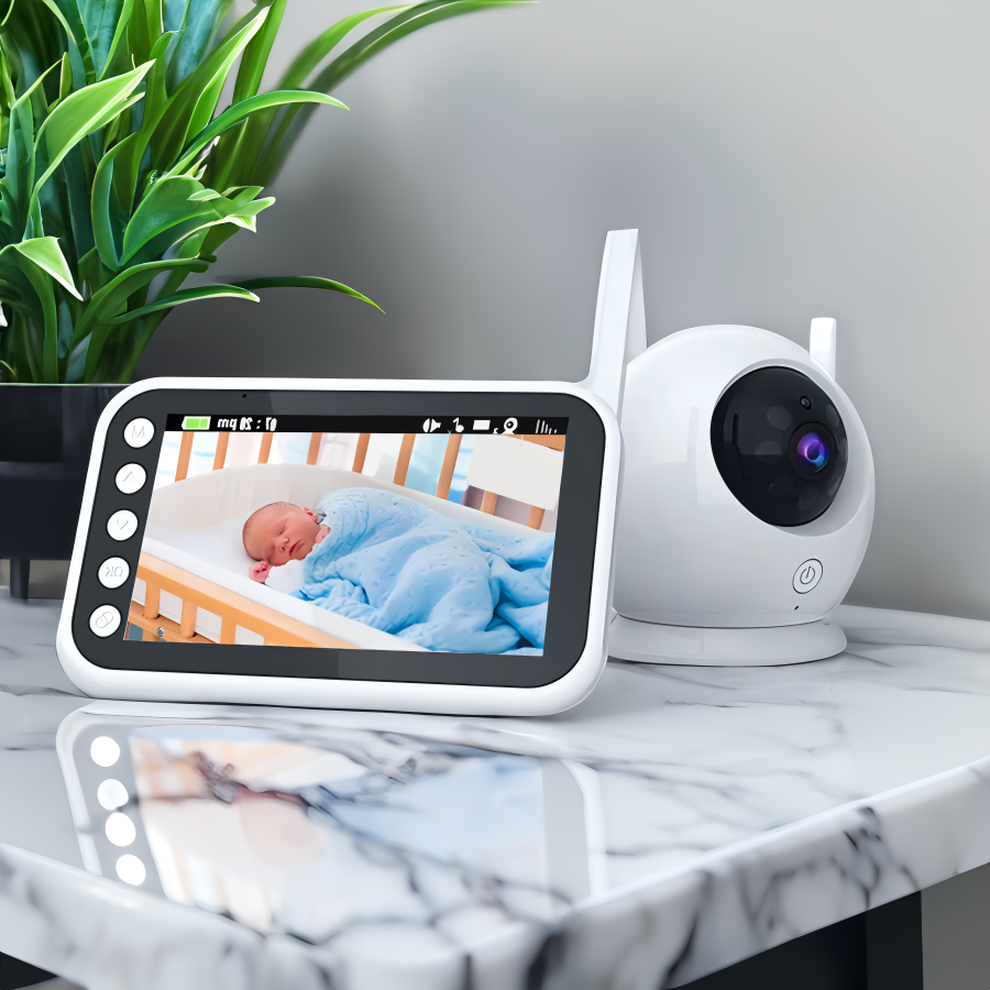 High-Definition Baby Monitor Camera with Night Vision, Two-Way Audio, and Temperature Display – Secure Wi-Fi-Free Monitoring 0