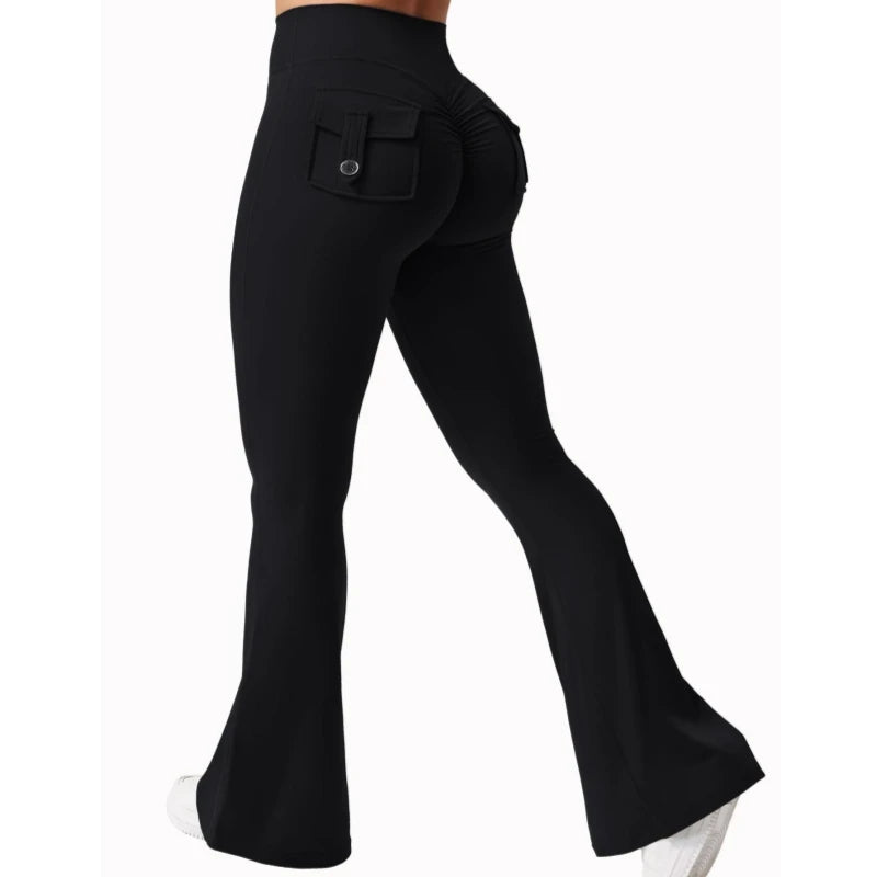 High Stretch Wide Leg Yoga Leggings with Pockets for Women – Compression Fitness Pants 7