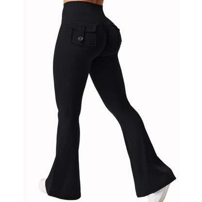 High Stretch Wide Leg Yoga Leggings with Pockets for Women – Compression Fitness Pants 7