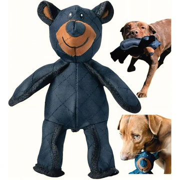 Indestructible Bear Dog Toy for Heavy Chewers – Durable and Interactive Plush Toy 0