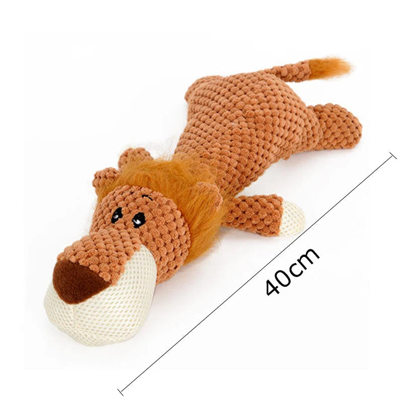 Indestructible Plush Dog Chew Toy with Squeaker – Durable for Aggressive Chewers 6