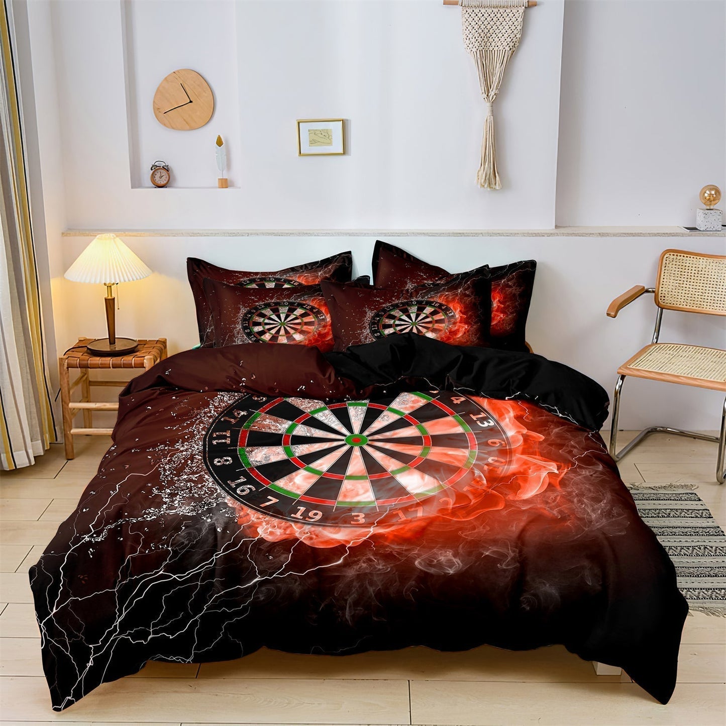 Kids Cotton Duvet Set with Dartboard Print – Soft and Breathable Bedding 1