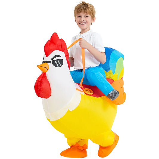 Kids Inflatable Dinosaur and Unicorn Costume – Waterproof Polyester, Fun Party Outfit for Halloween and Christmas, Sizes 80-145cm