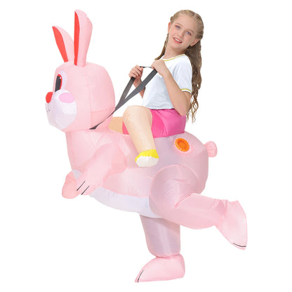 Kids Inflatable Dinosaur and Unicorn Costume – Waterproof Polyester, Fun Party Outfit for Halloween and Christmas, Sizes 80-145cm