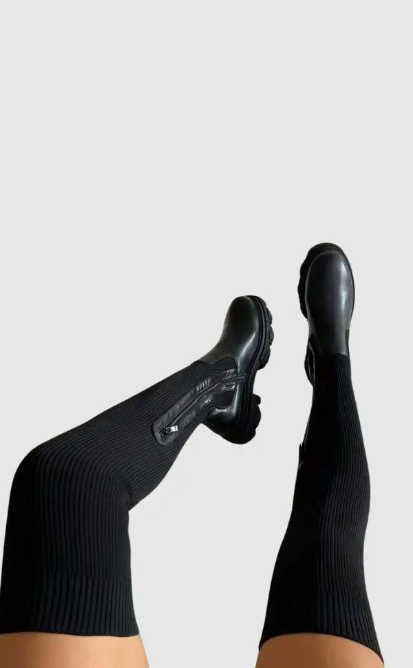 Knee High Stretch Knit Boots for Women – Comfortable and Sleek Design 7