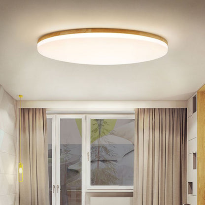 LED Ceiling Lamp with Natural Wood and Metal Design – Versatile Lighting for Bedroom, Living Room, and Dining Room 2