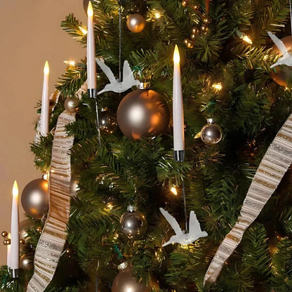 LED Flameless Candle Set for Christmas Tree – Remote-Controlled, Dimmable, Realistic Flickering Glow 6