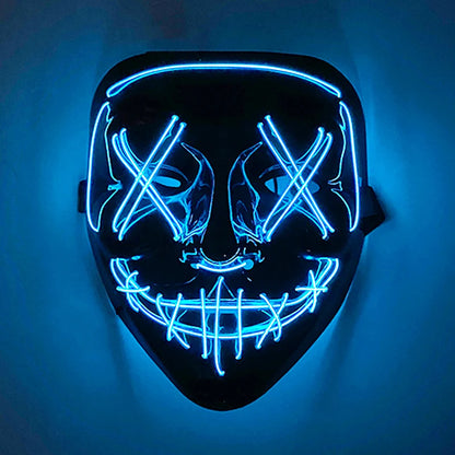 LED Luminous Party Mask for Halloween and Carnival – Glow in the Dark Cosplay Accessory with Multiple Light Modes 1