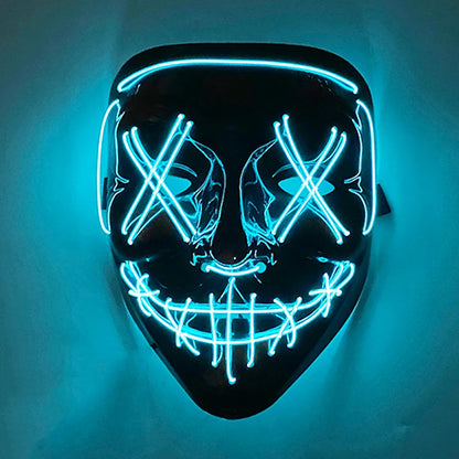 LED Luminous Party Mask for Halloween and Carnival – Glow in the Dark Cosplay Accessory with Multiple Light Modes 11