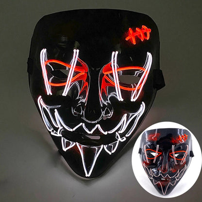 LED Luminous Party Mask for Halloween and Carnival – Glow in the Dark Cosplay Accessory with Multiple Light Modes 17