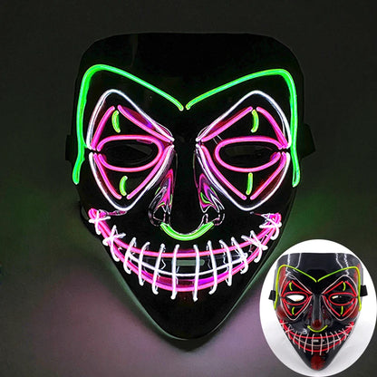 LED Luminous Party Mask for Halloween and Carnival – Glow in the Dark Cosplay Accessory with Multiple Light Modes 6