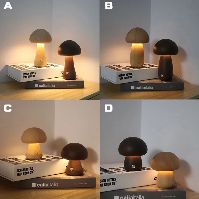 LED Touch Control Table Lamp – Soft Light Mushroom Design for Bedroom and Kids' Room 4