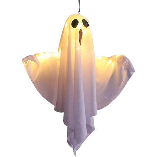 Light Up Halloween Ghost Decoration - Scary Hanging Prop for Indoor and Outdoor Halloween Decorations, 50x40cm