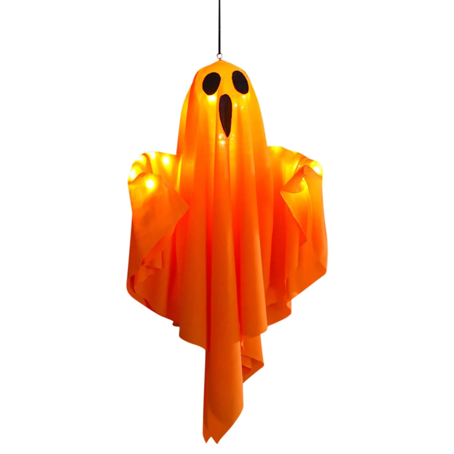 Light Up Halloween Ghost Decoration - Scary Hanging Prop for Indoor and Outdoor Halloween Decorations, 50x40cm