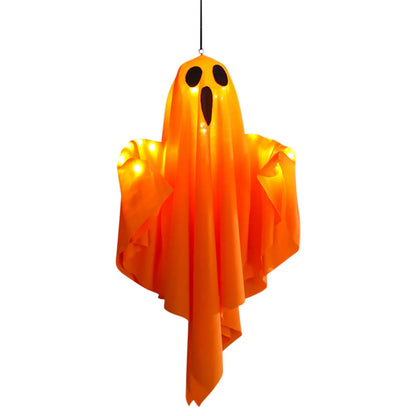 Light Up Halloween Ghost Decoration - Scary Hanging Prop for Indoor and Outdoor Halloween Decorations, 50x40cm