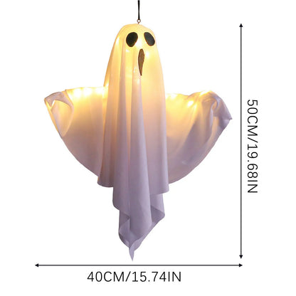 Light Up Halloween Ghost Decoration - Scary Hanging Prop for Indoor and Outdoor Halloween Decorations, 50x40cm