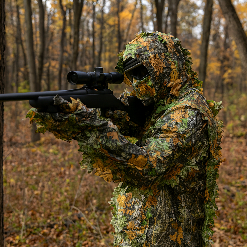 Lightweight 3D Leaf Camo Ghillie Suit for Tactical Hunting and Stealth Activities 0