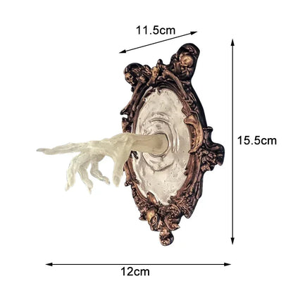 Luminous Devil's Hand Wall Decoration – Gothic Resin Art for Spooky Home Decor – 12x8 Inches, Indoor Accent Piece