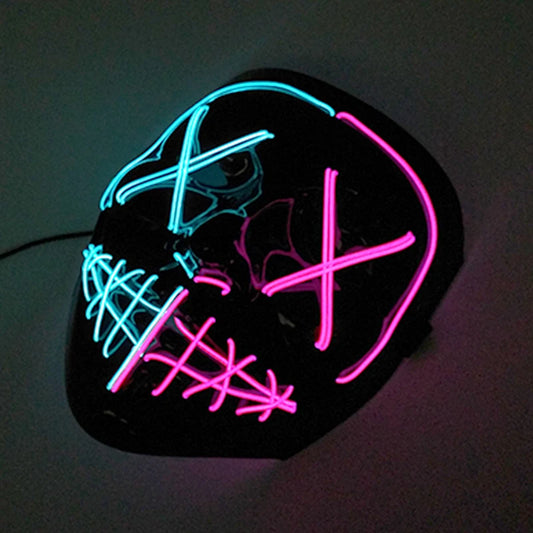 Luminous LED Halloween Mask with Scary Glowing Face for Adults – Perfect for Cosplay and Parties 1
