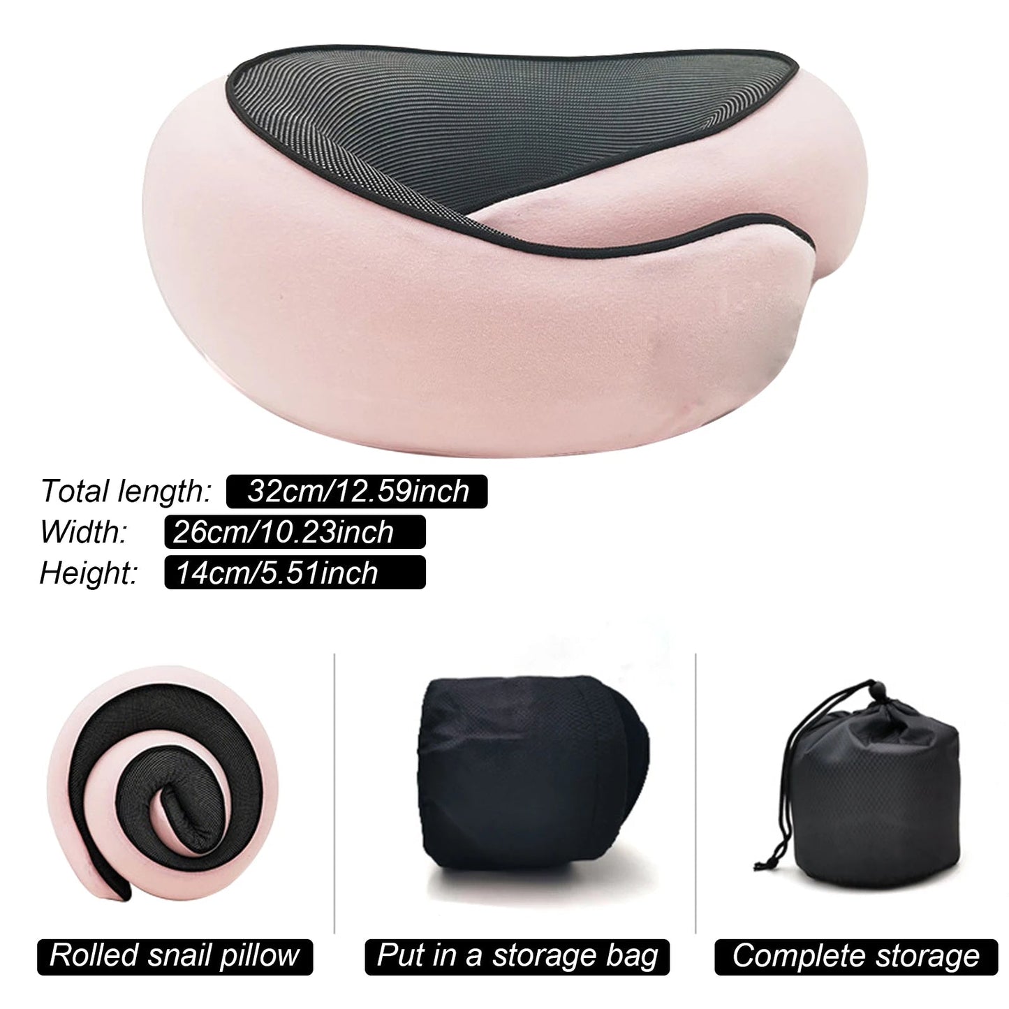 Luxury Memory Foam Travel Neck Pillow with Ergonomic Design and Waterproof Carry Bag 5