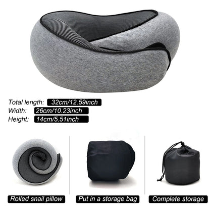 Luxury Memory Foam Travel Neck Pillow with Ergonomic Design and Waterproof Carry Bag 6