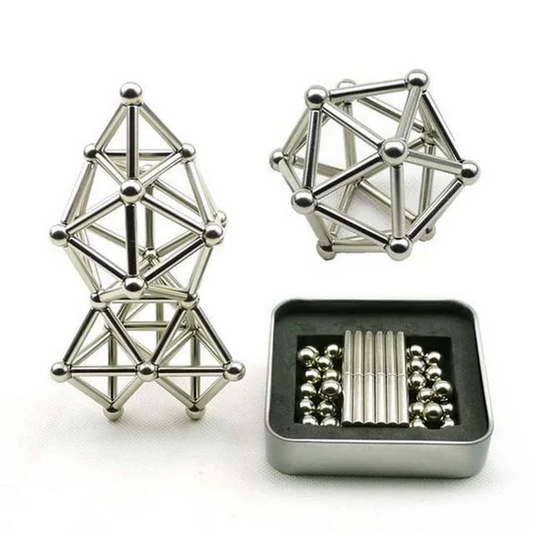Magnetic Building Blocks Set – 36 Sticks and 27 Balls for Creative Play and Cognitive Development 0