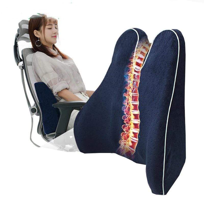 Memory Foam Back Support Cushion for Improved Posture and Comfort – Ideal for Office, Home, and Car Use 1