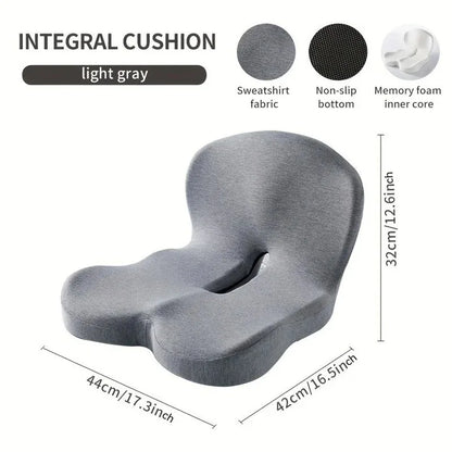 TRUZENIC Memory Foam Seat Cushion with Backrest – Office and Car Lumbar Support