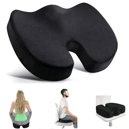 Memory Foam U-Shaped Travel Seat Cushion for Comfort and Support – Ergonomic, Portable Design for Car and Office Use