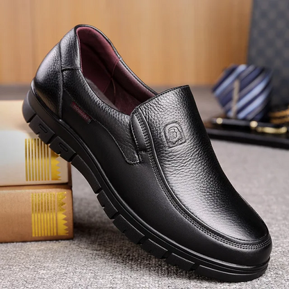 Men's Genuine Leather Slip-On Casual Shoes – Breathable Loafers for Outdoor Activities and Everyday Wear 0