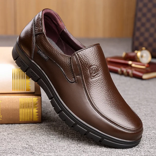 Men's Genuine Leather Slip-On Casual Shoes – Breathable Loafers for Outdoor Activities and Everyday Wear 2