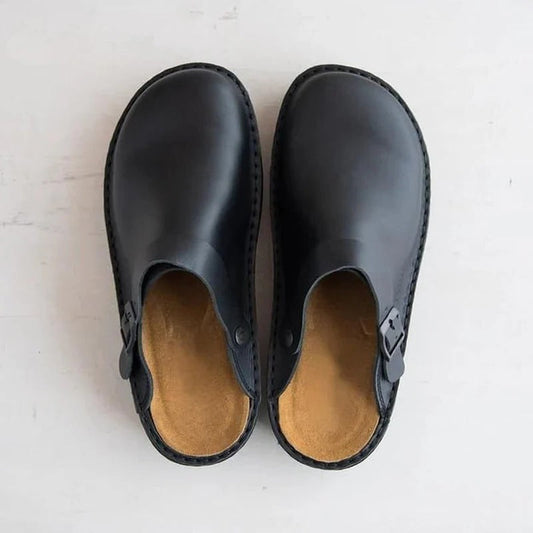 Men's Genuine Leather Slippers with Orthotic Support – Comfortable and Durable Footwear 0
