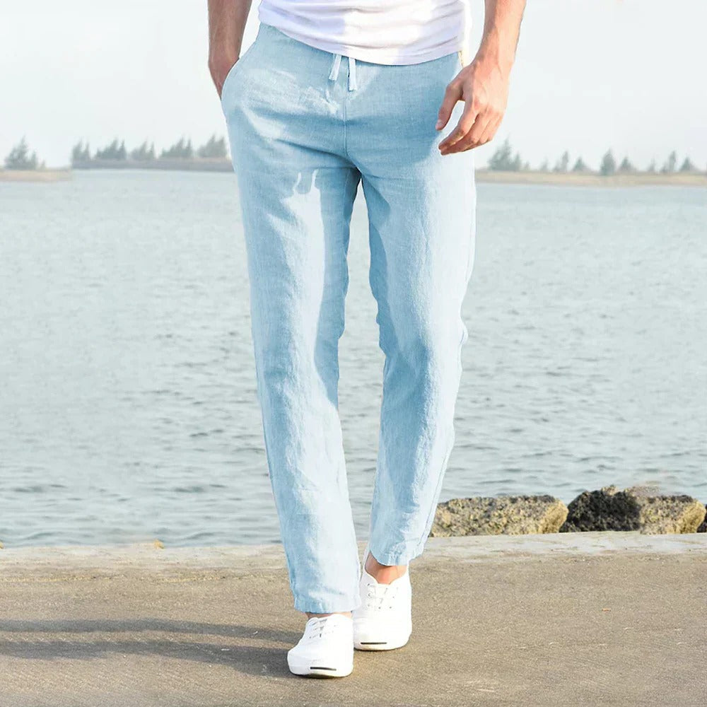 Men's Linen Pants – Breathable Casual Wear for Summer, Relaxed Fit, 100% Linen, Available in Multiple Colors 2
