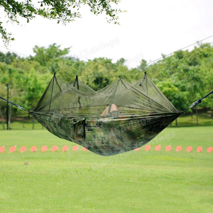 Military-Grade Camping Hammock with Mosquito Net – Lightweight Portable Backpacking Hammock for Outdoor Use 1