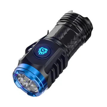Mini Super Power Flashlight with Three Bright LEDs – Compact, Waterproof, and Rechargeable 0
