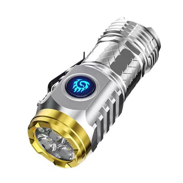 Mini Super Power Flashlight with Three Bright LEDs – Compact, Waterproof, and Rechargeable 1
