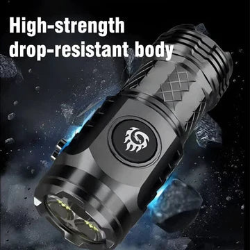 Mini Super Power Flashlight with Three Bright LEDs – Compact, Waterproof, and Rechargeable 4