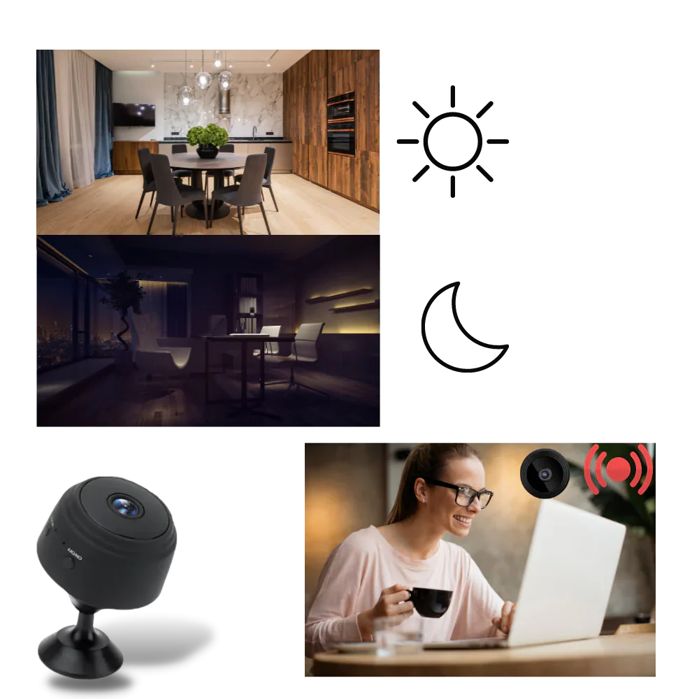 Mini Wireless Surveillance Camera with Night Vision and Motion Detection – Compact 1080P HD Security Camera 2