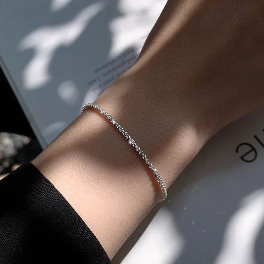 Minimalist Sterling Silver Bracelet for Women – Elegant Water-Inspired Design, 925 Silver, Perfect Gift for Any Occasion 0